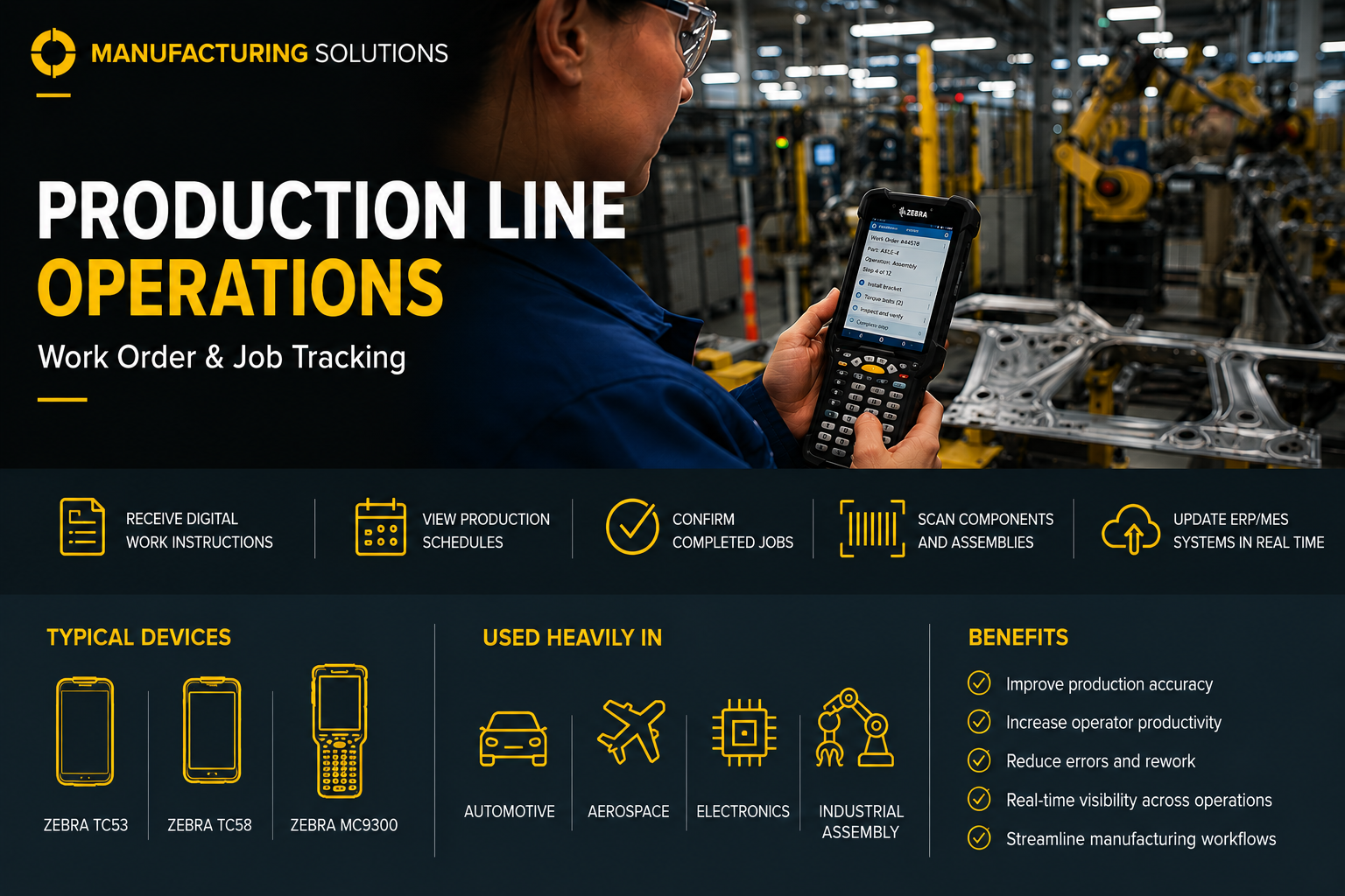 Production Line Operations & Work Order Tracking